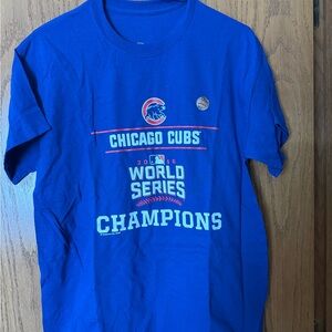 Chicago Cubs World Series Champions Blue T-Shirt Size M - NWT